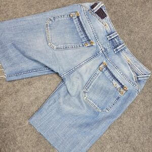 Diesel Shorts Mens 31x34 Blue Busky Cut Off Streetwear Grunge Outdoor Button Fly